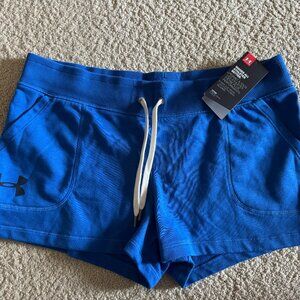 Under Armour Blue Cotton Blend Loose Elastic Pull On Shorts w/Drawstring M - NWT